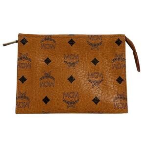 MCM Brown Monogram Pouch